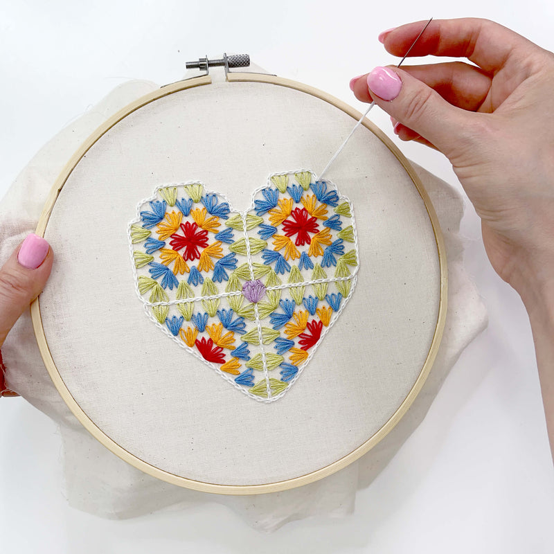 Granny Square embroidery kit
