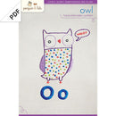 Oo Owl embroidery pattern - PDF