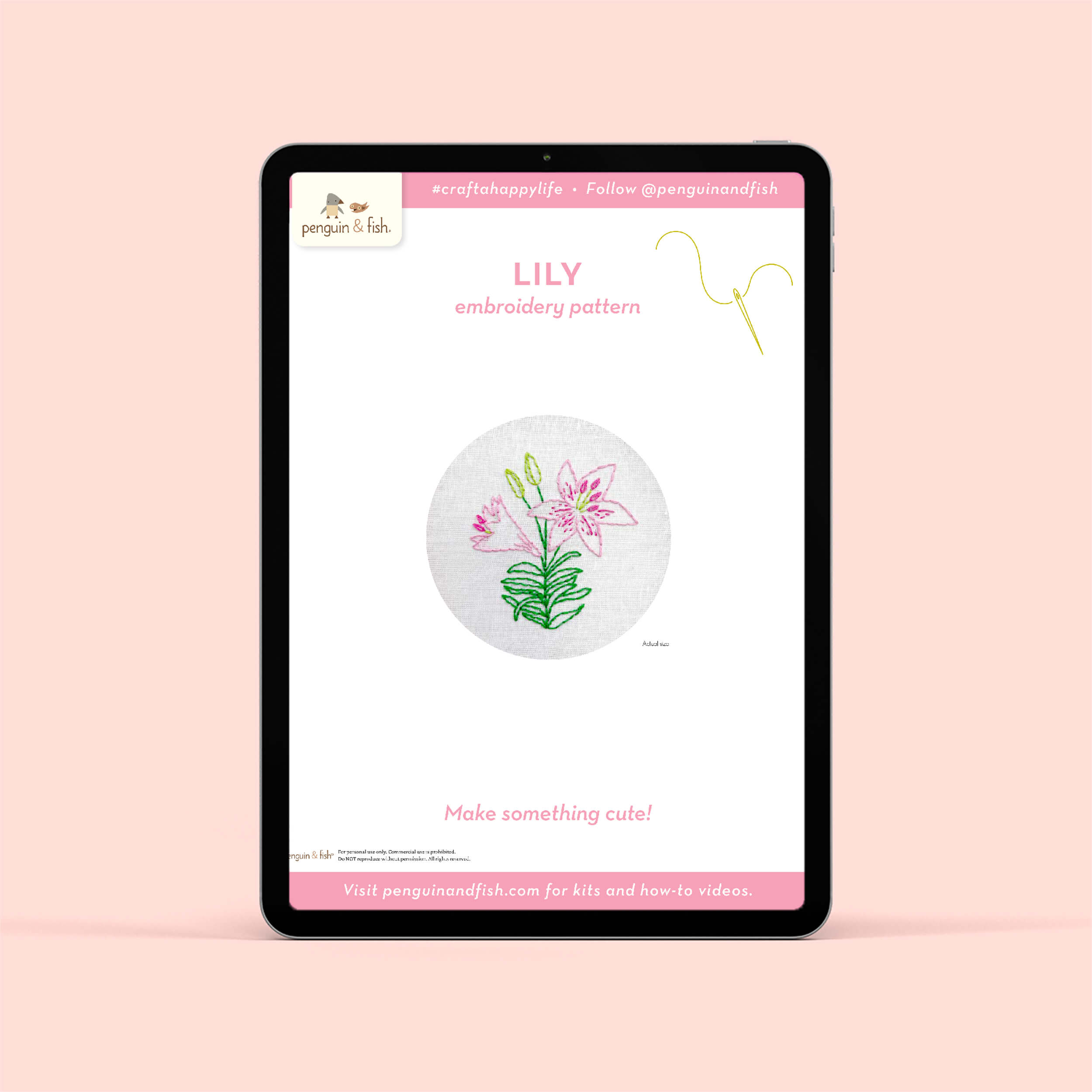 Lily of the Valley Embroidery PDF Pattern and Guidance -  Canada