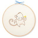Monkey embroidery kit for beginners