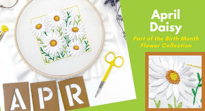April Daisy Embroidery Pattern