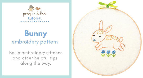 Bunny Embroidery Pattern - stitching tips and tricks