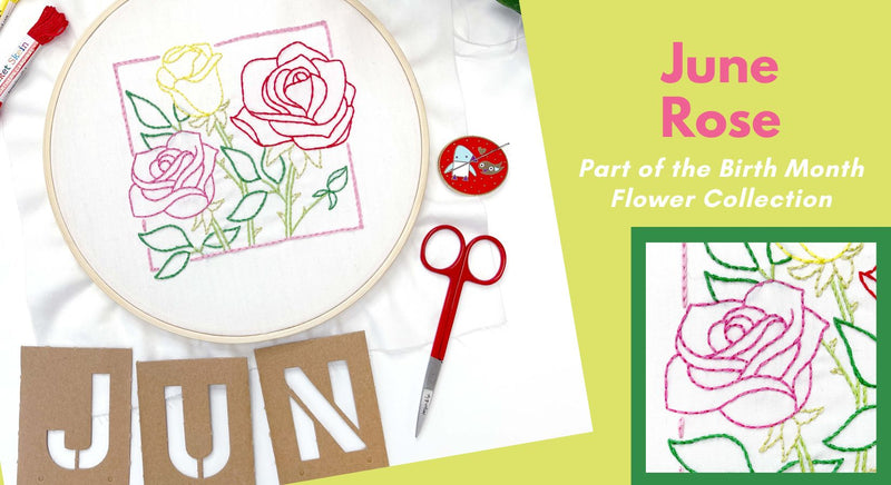 June Rose Embroidery Pattern