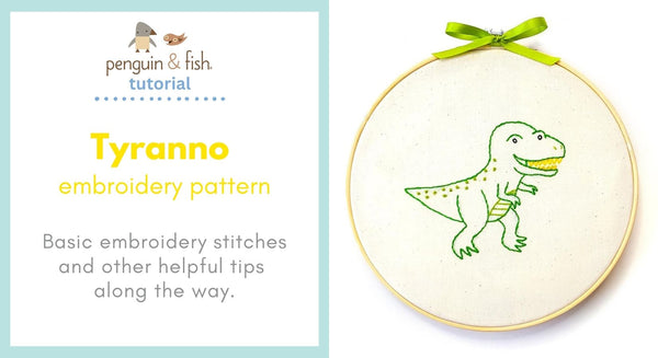 Tyranno Embroidery Pattern - stitching tips and tricks