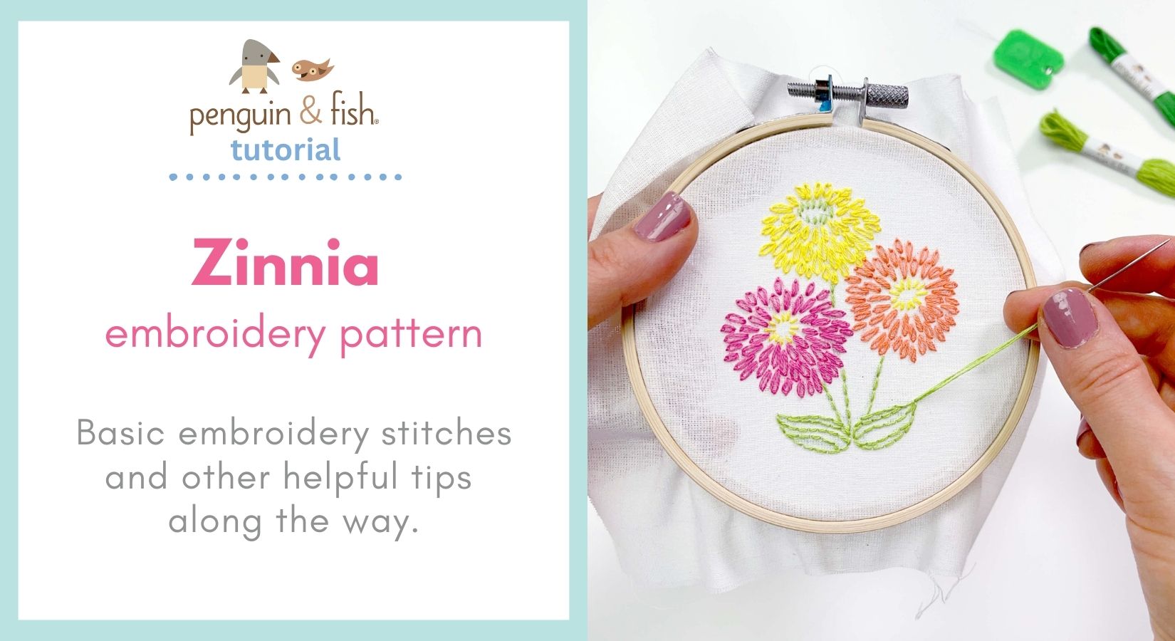 Zinnia Embroidery Pattern stitching tips and tricks