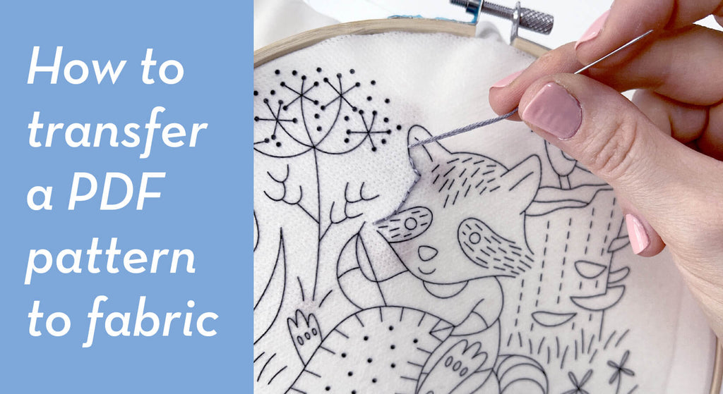 How do I transfer a printable PDF embroidery pattern? how-do-i-transfer-a-printable-pdf-embroidery-pattern