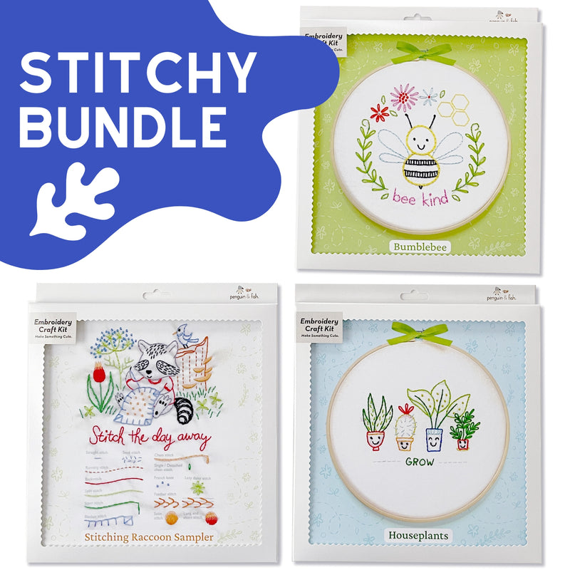 Bee Happy Embroidery Kit Bundle