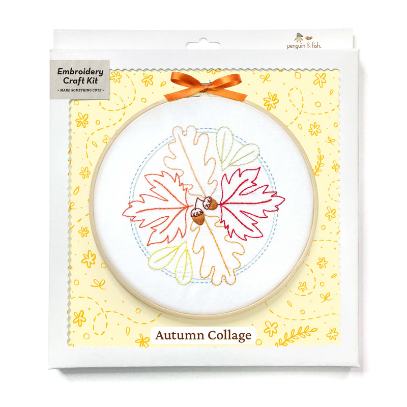 Autumn Collage embroidery kit