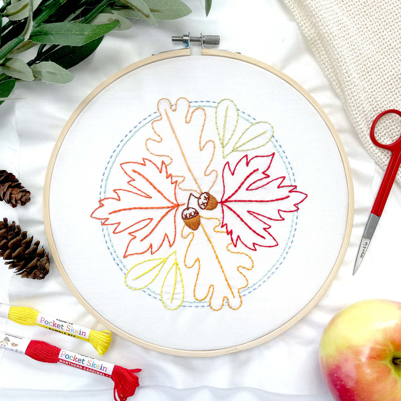 Autumn Collage embroidery kit