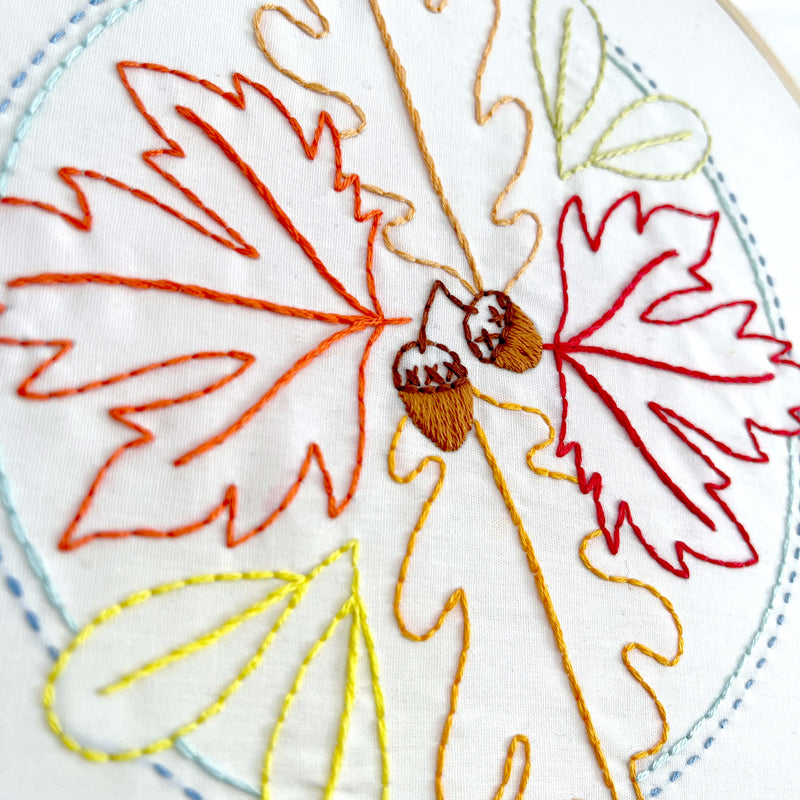 Autumn Collage embroidery kit