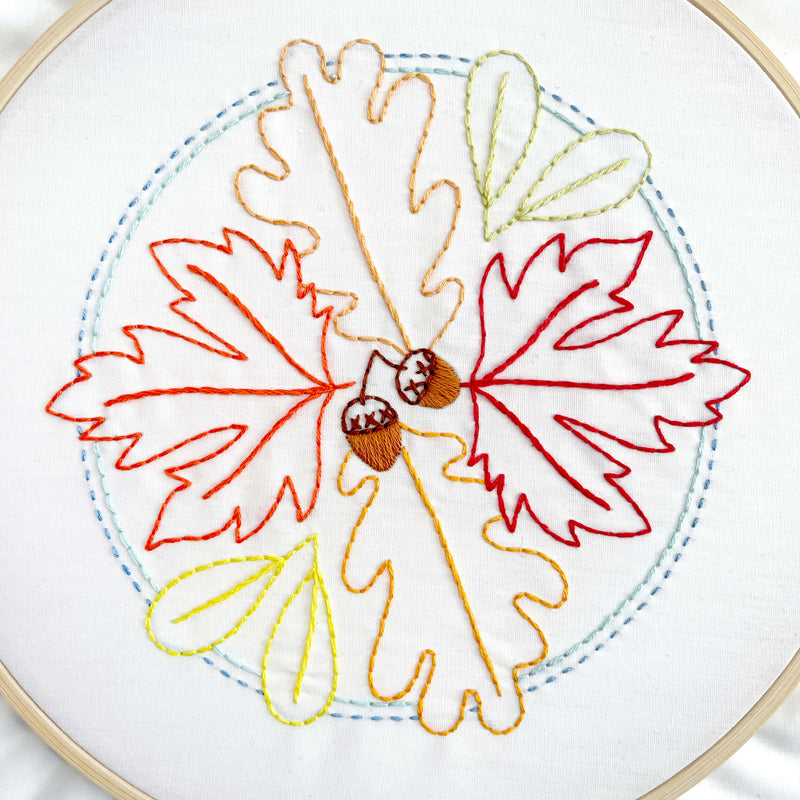 Autumn Collage embroidery kit