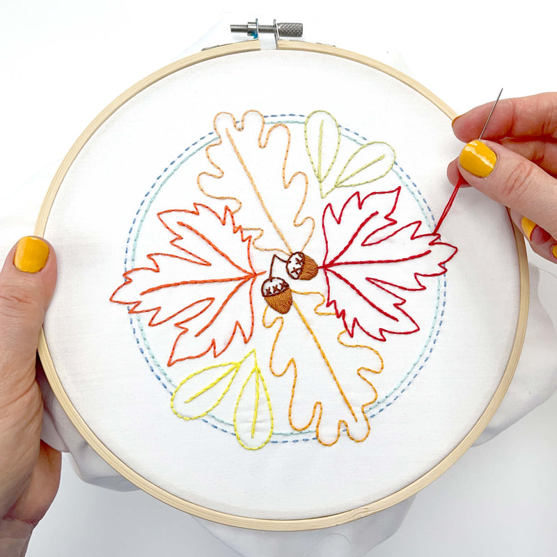 Autumn Collage embroidery kit