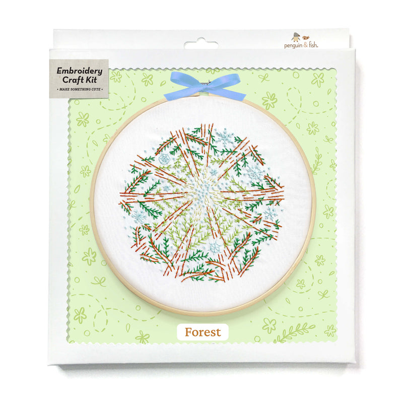 Forest embroidery kit