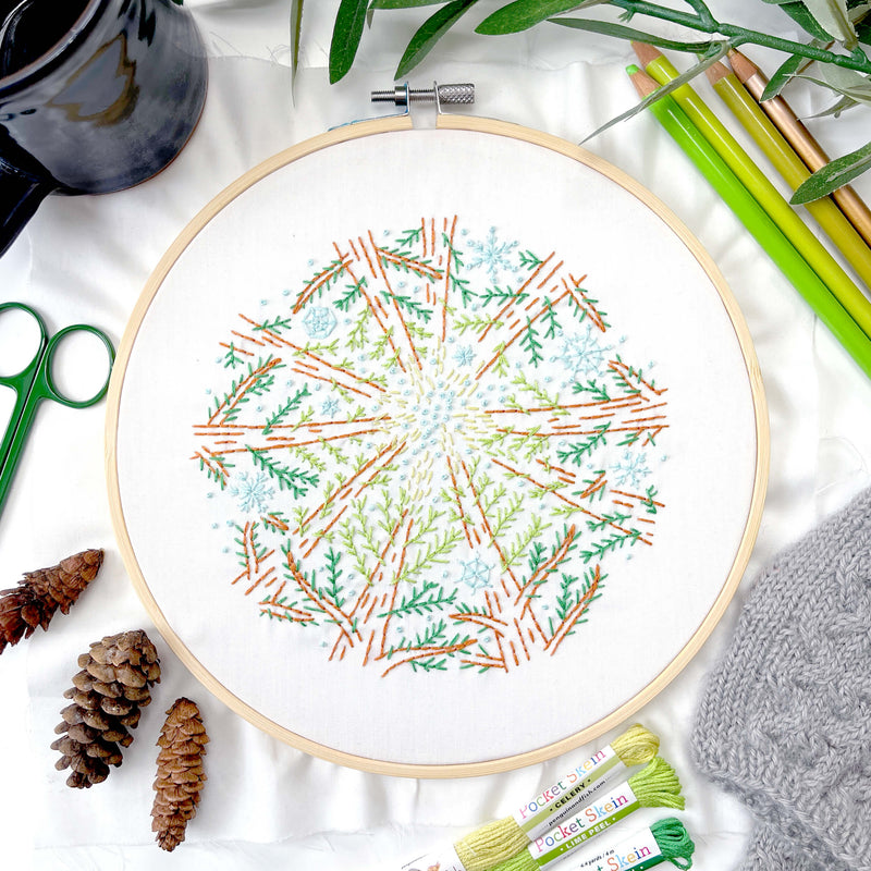 Forest embroidery kit