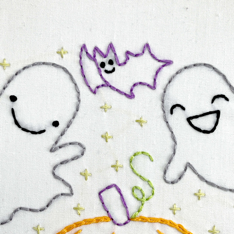 Ghost Friends embroidery kit