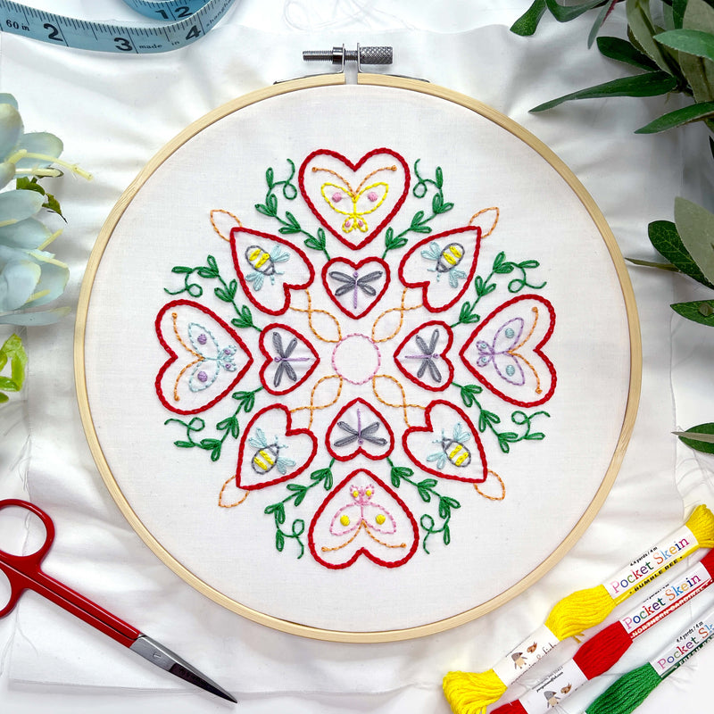 Heart Garden embroidery kit