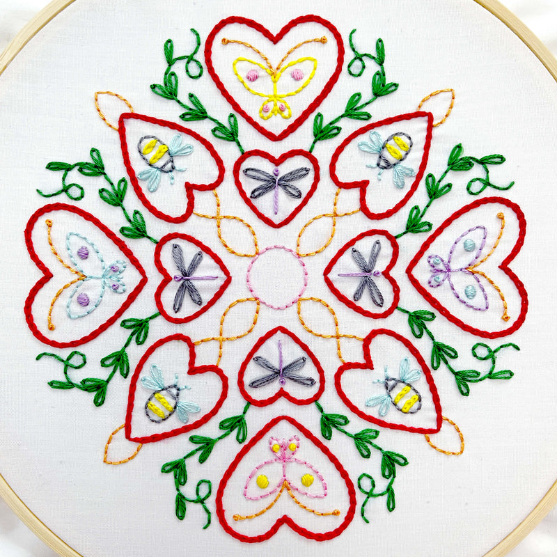 Heart Garden embroidery kit