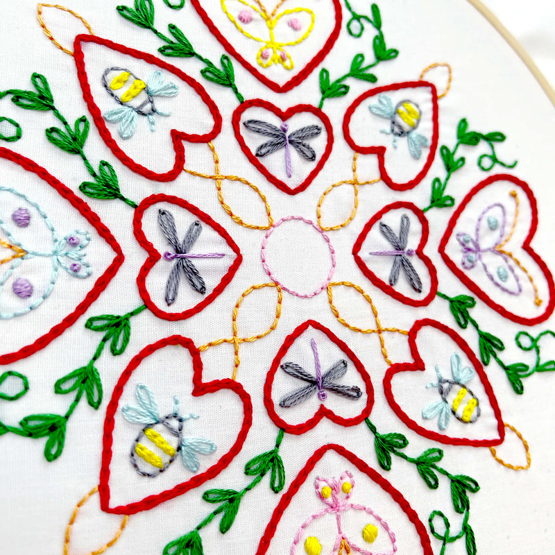 Heart Garden embroidery kit