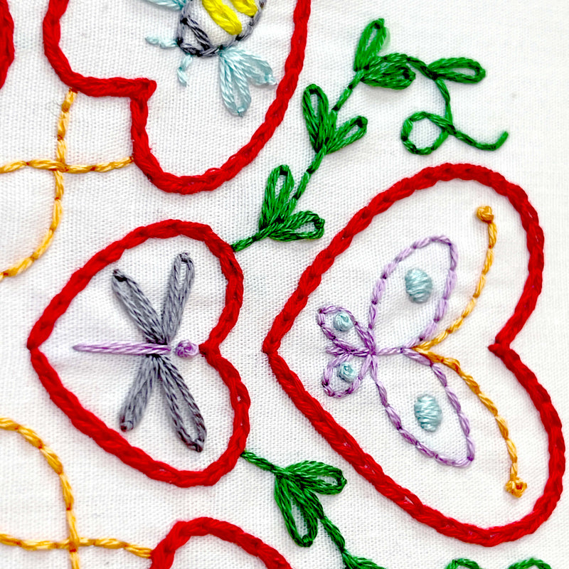 Heart Garden embroidery kit