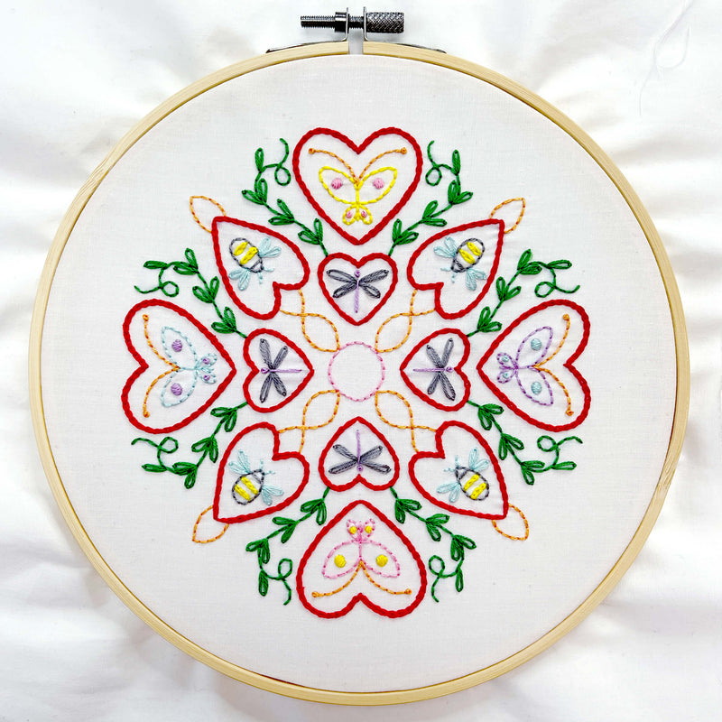 Heart Garden embroidery kit