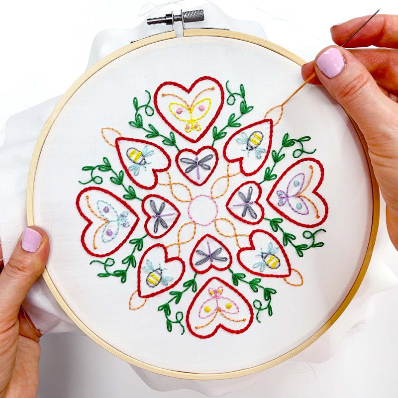 Heart Garden embroidery kit