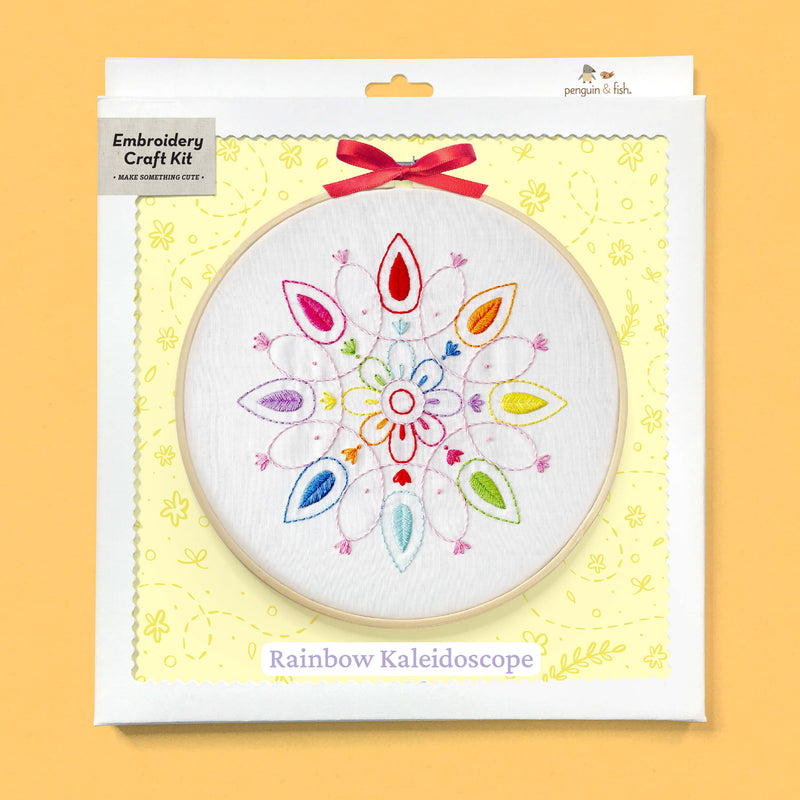 Rainbow Kaleidoscope embroidery kit