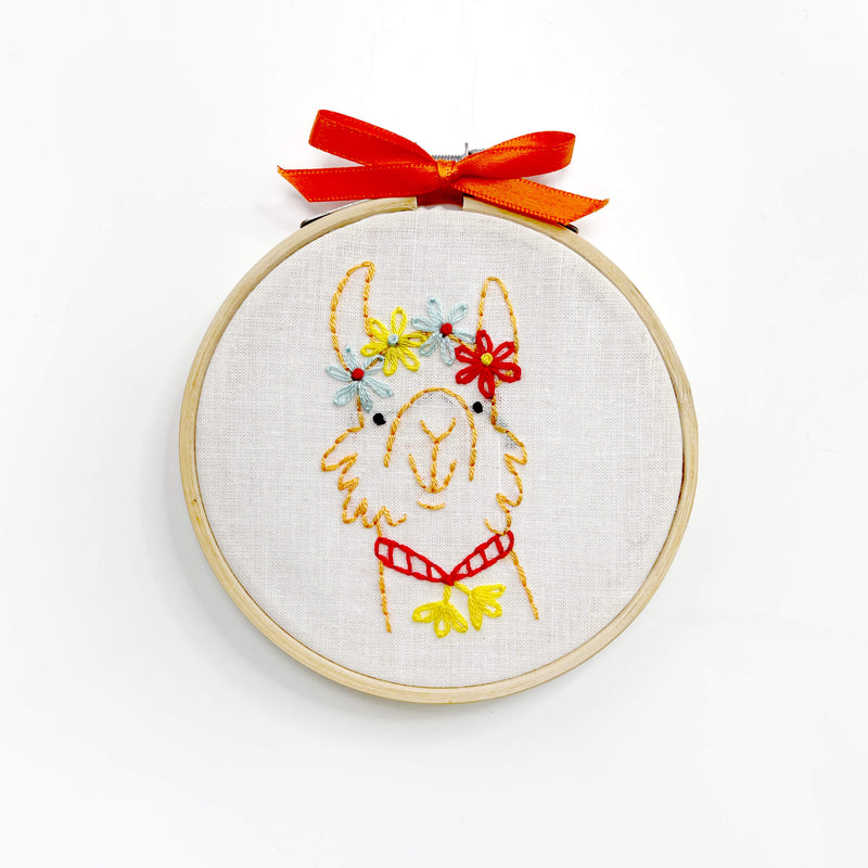Llama 4-inch embroidery kit