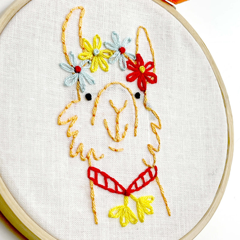 Llama 4-inch embroidery kit llama-4-inch-embroidery-kit