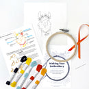 Llama 4-inch embroidery kit