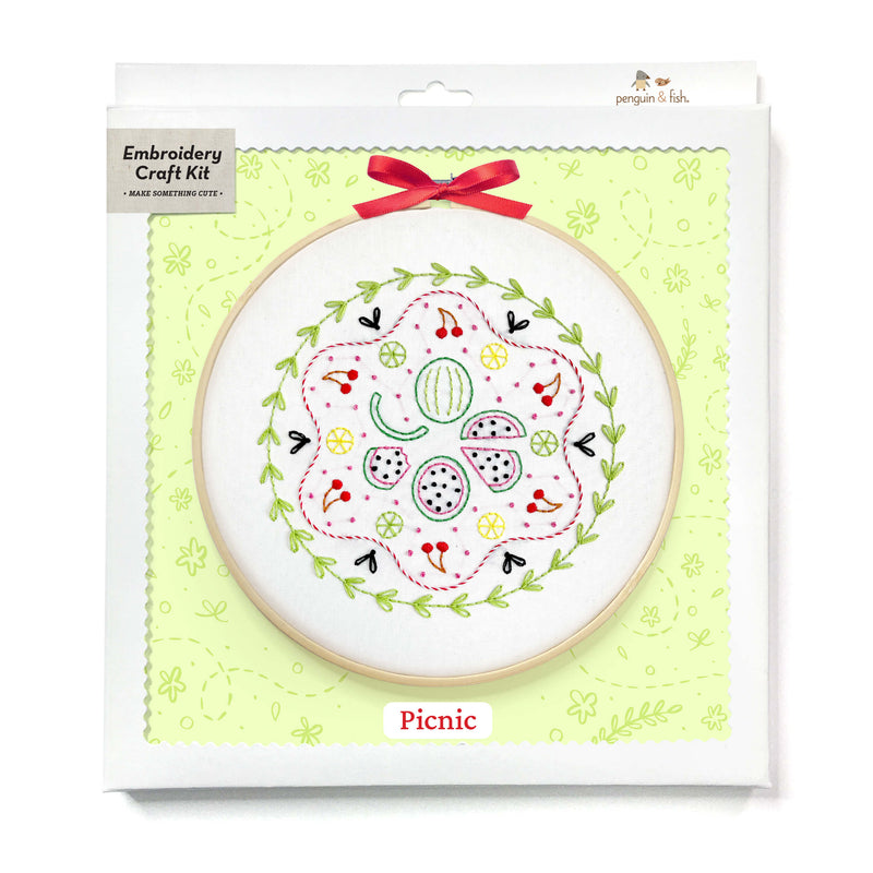 Picnic embroidery kit