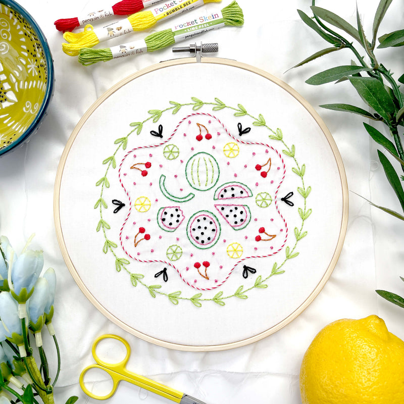 Picnic embroidery kit