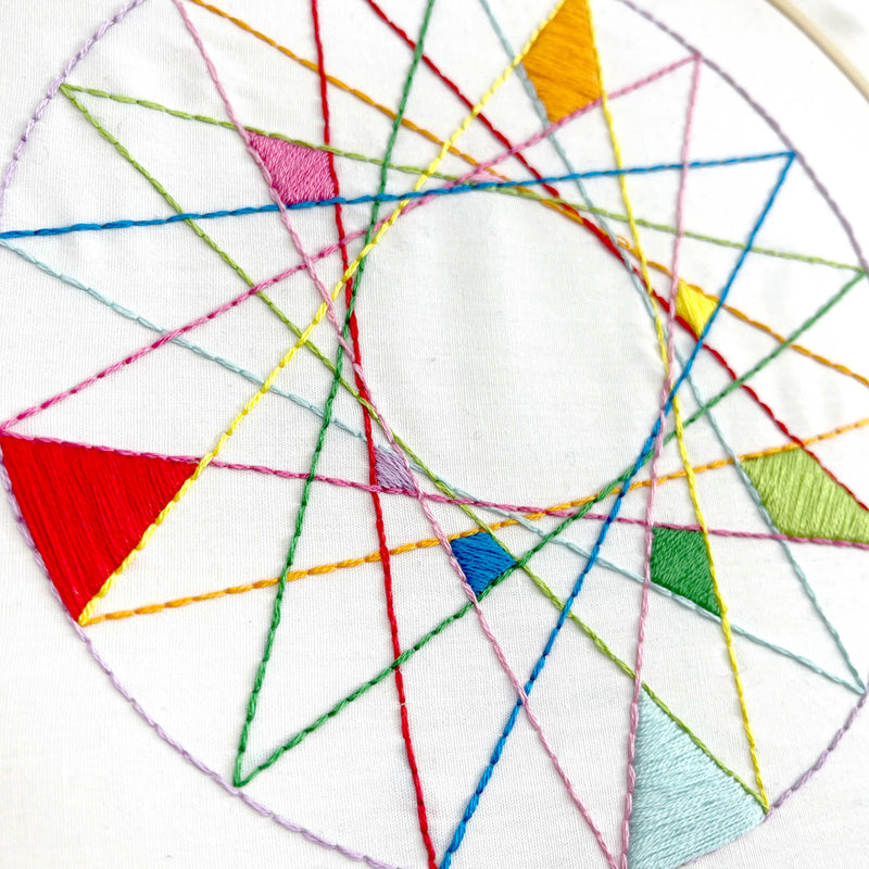 Rainbow Prism embroidery kit