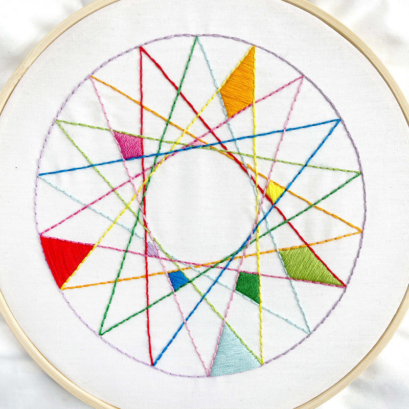 Rainbow Prism embroidery kit