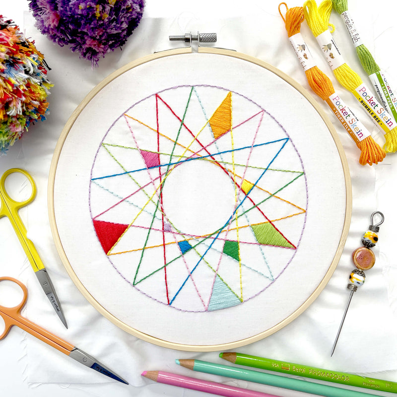 Rainbow Prism embroidery kit