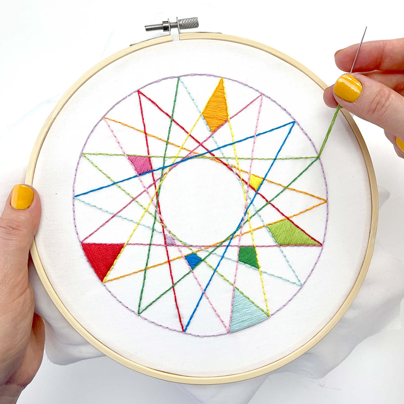 Rainbow Prism embroidery kit