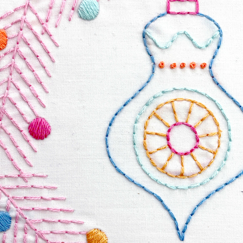 Retro Wreath embroidery kit