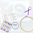 Scissors and Floss embroidery kit