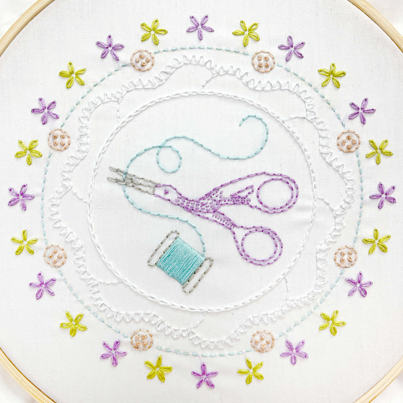 Floss Patterns Scissors and Floss - PDF pattern