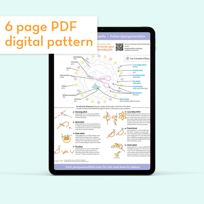 Scissors and Floss - PDF pattern