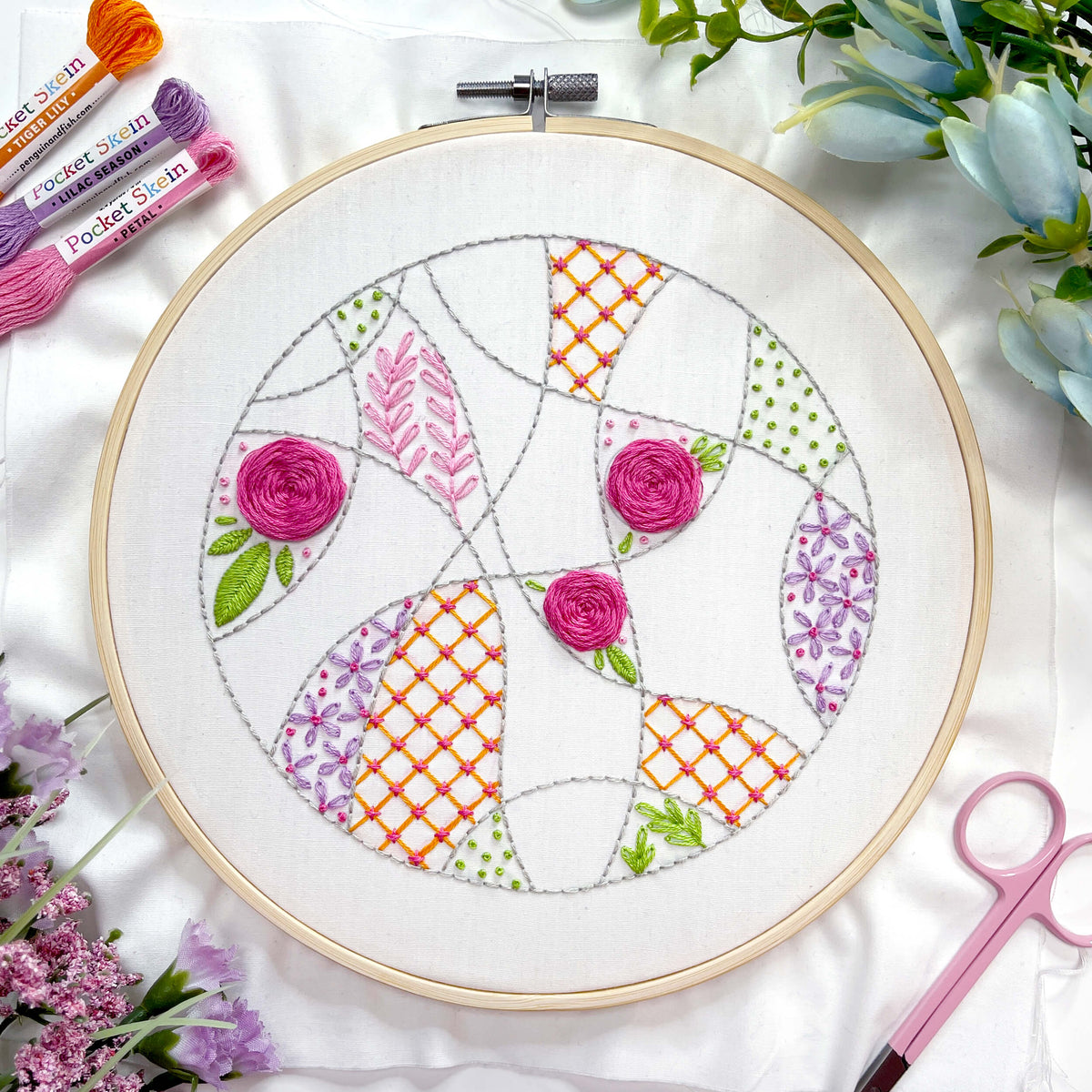Penguin & Fish - one-stop embroidery shop - cute kits and