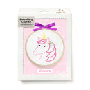 Unicorn 4-inch embroidery kit