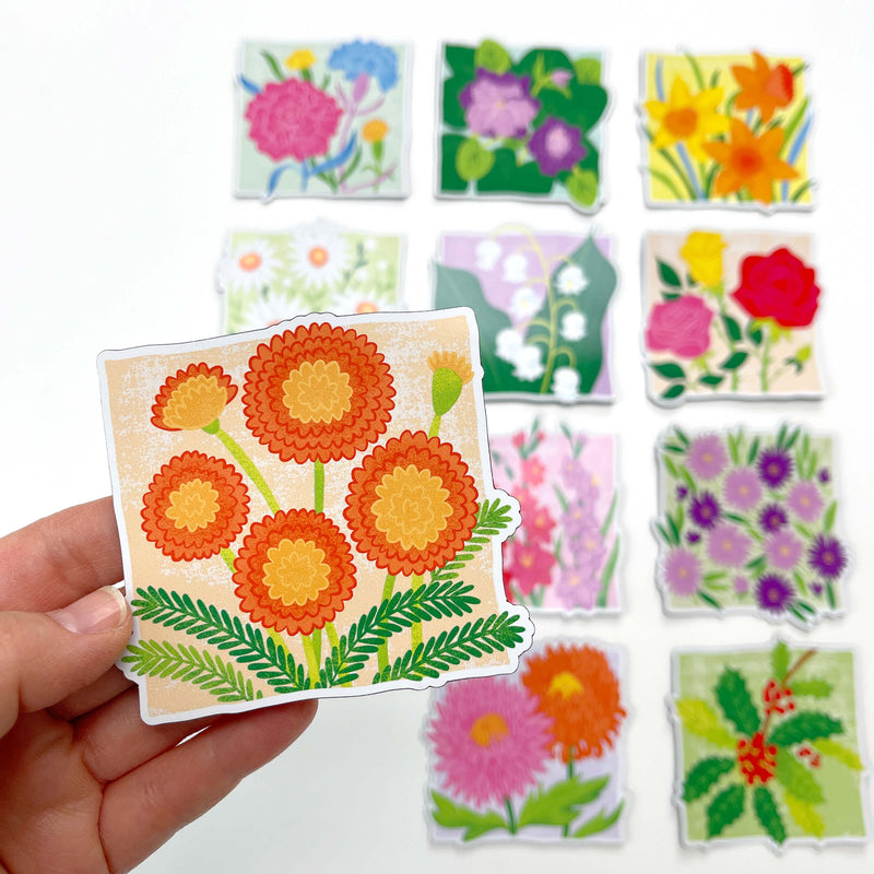 Birth Flower Magnet Bundle - 12 Months