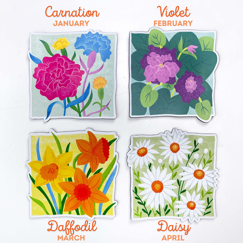 Birth Flower Magnet Bundle - 12 Months