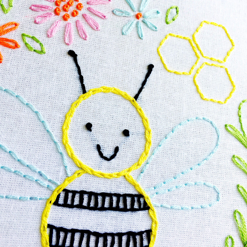 Bee Happy Embroidery Kit Bundle