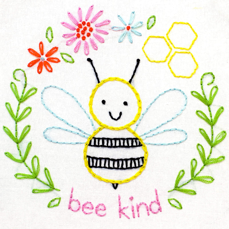 Bee Happy Embroidery Kit Bundle