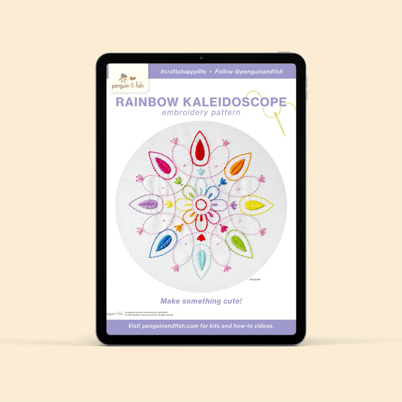 Rainbow Kaleidoscope - PDF pattern
