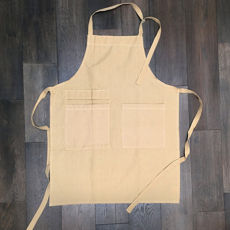 Apron with large pockets - wheat