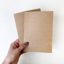 Blank kraft paper card and envelope - set of 2