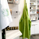 Apron with large pockets - lime