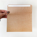 Blank kraft paper card and envelope - set of 2